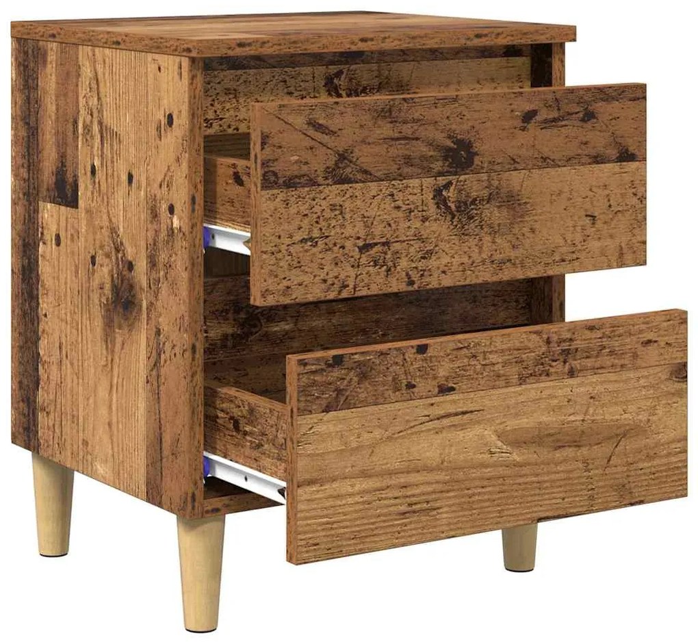 vidaXL Ντουλάπι κρεβατιού με συρτάρι Παλιό Ξύλο 40 x 35 x 50 εκ.