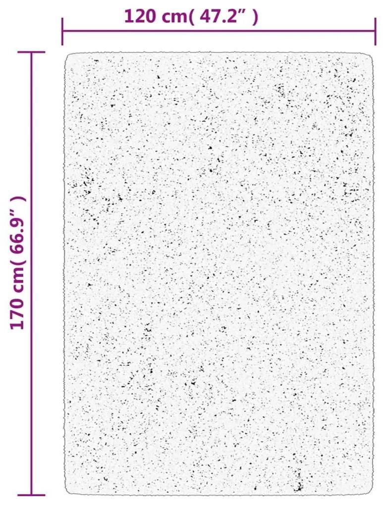 Χαλί HUARTE με Κοντό Πέλος Μαλακό/ Πλενόμενο Μαύρο 120x170 εκ. - Μαύρο