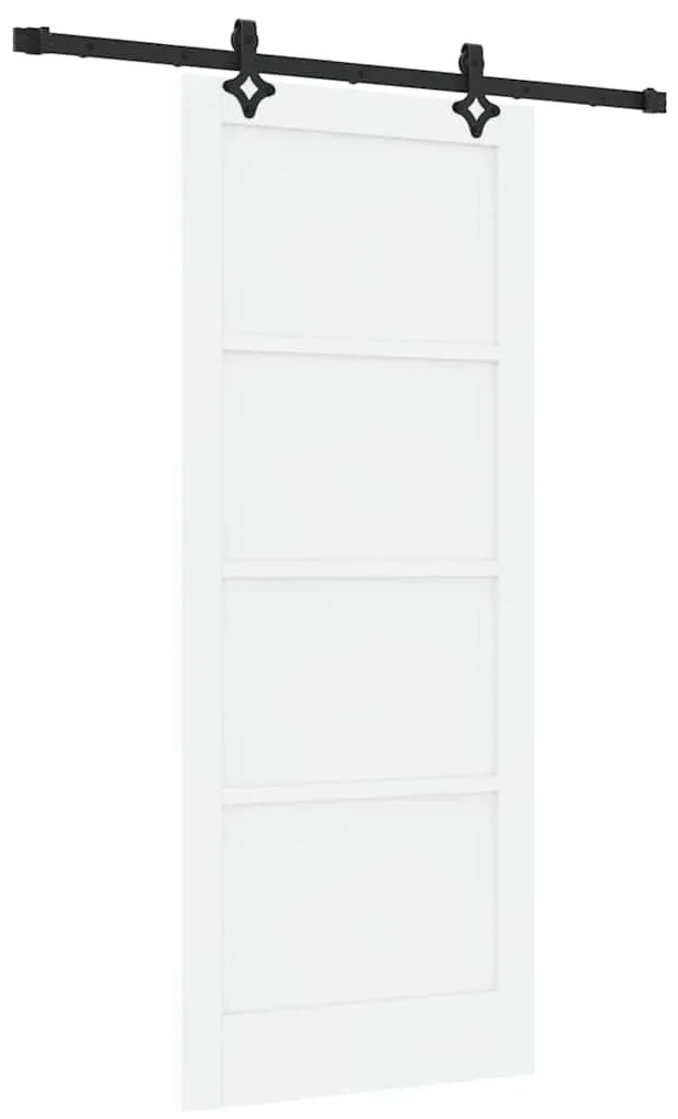 vidaXL Σετ Συρόμενης Πόρτας ORKDAL Λευκό και μαύρο 83 x 202 εκ.