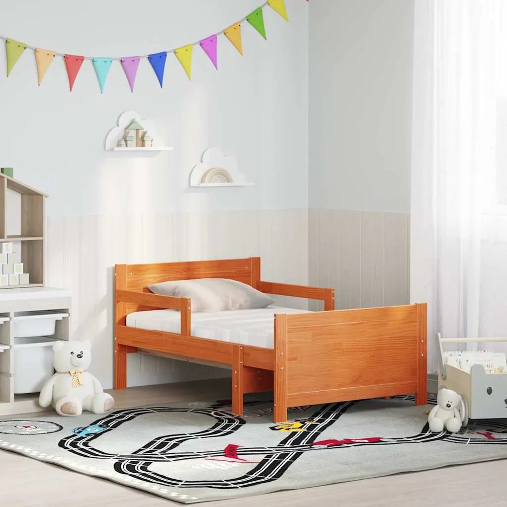 vidaXL Σκελετός Κρεβατιού Καφέ 80 x 200 cm Στερεά ξυλεία πεύκου