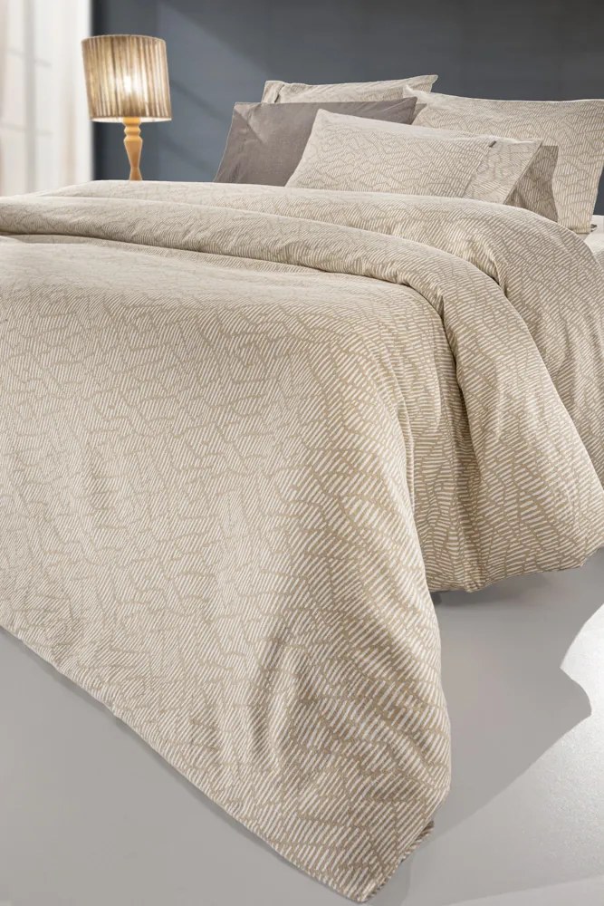 ΣΕΝΤΟΝΙ BRENTA CAMEL FLANNEL 165X200+35  ΛΑΣΤΙΧΟ  ΣΕΤ 4ΤΜΧ - Guy Laroche