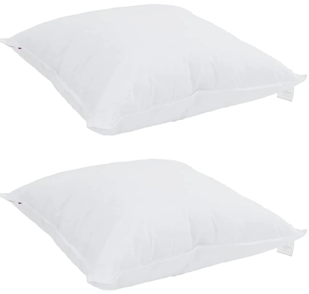 vidaXL Μαξιλάρι με μαξιλάρι 2 pcs Λευκό 80 x 80 cm Βαμβάκι