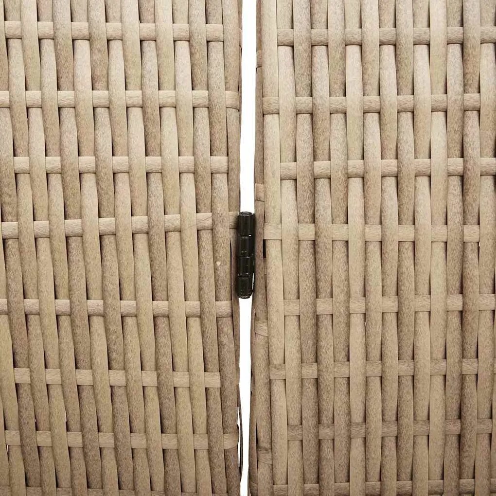 vidaXL Διαχωριστικό Δωματίου Μπεζ 146 x 200 εκ. συνθετικό ρατάν