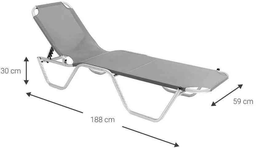 Ξαπλώστρα αλουμινίου Comfy-Gkri