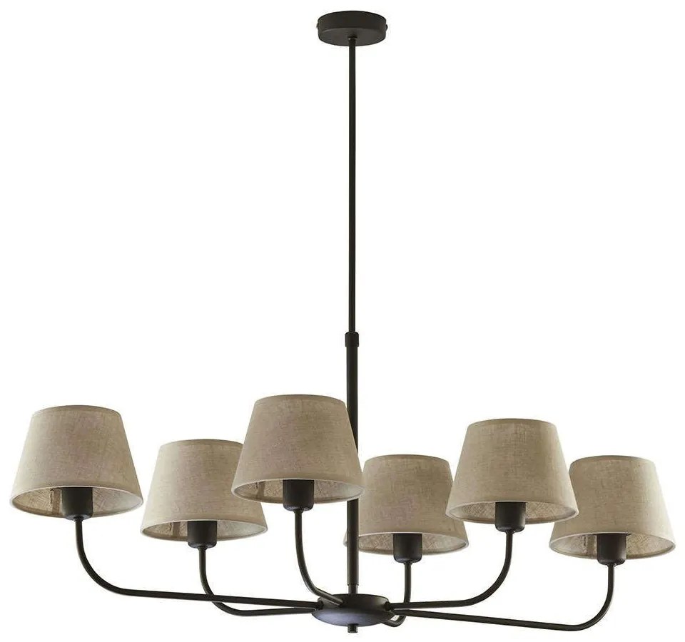 Φωτιστικό Οροφής Chicago 3999 6xΕ27 15W 100x90cm Beige TK Lighting