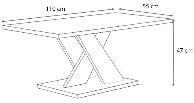 ΤΡΑΠΕΖΑΚΙ ΣΑΛΟΝΙΟΥ MARCELLO MEGAPAP ΧΡΩΜΑ ΦΥΣΙΚΟ ΟΞΙΑΣ 110X55X48ΕΚ.