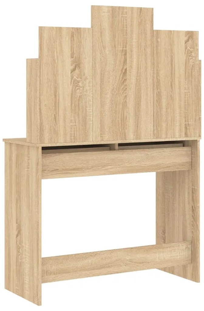 vidaXL Μπουντουάρ με Καθρέφτη Sonoma Δρυς 96 x 39 x 142 εκ.