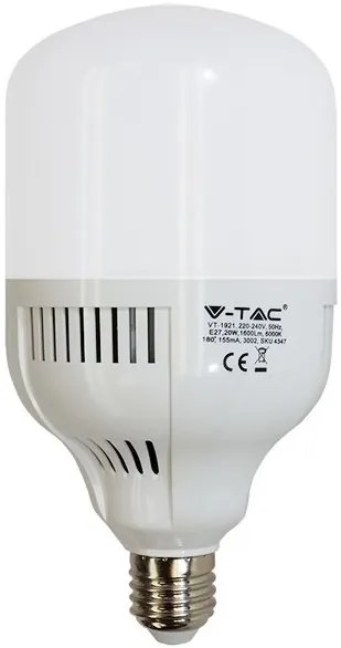 LED Λάμπα Ε27 40W ?27 A80 Big Plastic Ψυχρό Λευκό 6400K