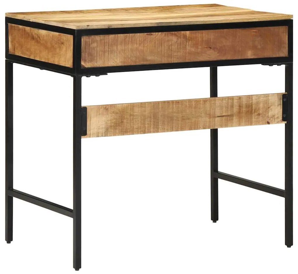 vidaXL Γραφείο γραφής με ράφι Καφέ 80 x 50 x 75 cm Στερεό ξύλο μάνγκο