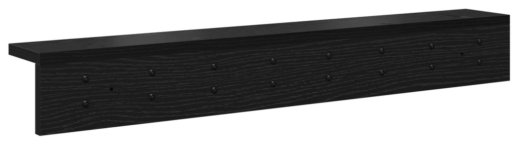 vidaXL Τοίχου Κρεμάστρα με ράφι Μαύρη δρυς 80 x 10.5 x 10.5 εκ