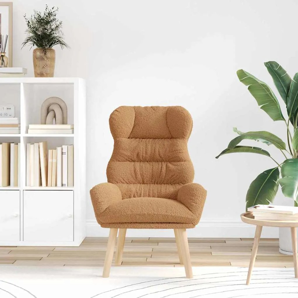 vidaXL Χαλαρωτική Πολυθρόνα Μπεζ 69 x 74 x 93 εκ. ύφασμα