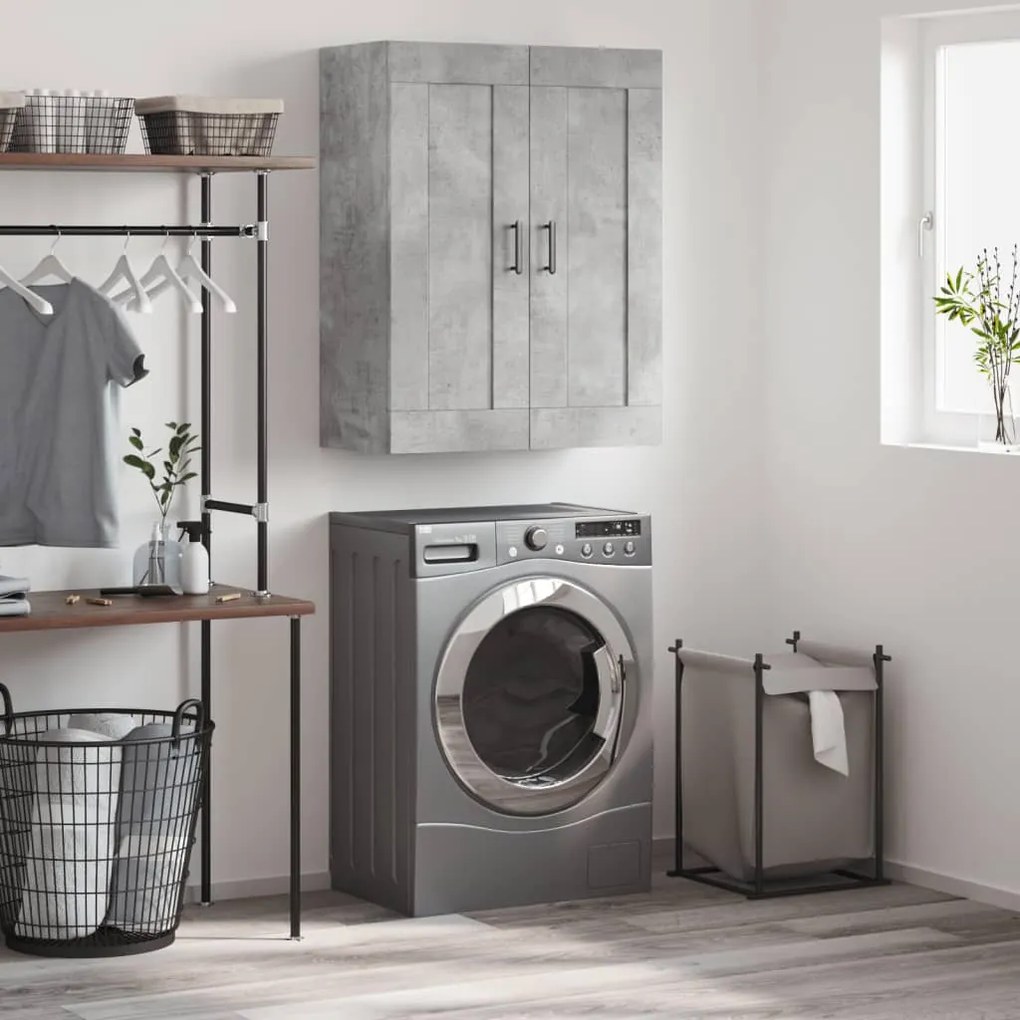 Ντουλάπι Επιτοίχιο Γκρι Σκυροδεμ. 69,5x34x90 εκ. Επεξεργ. Ξύλο