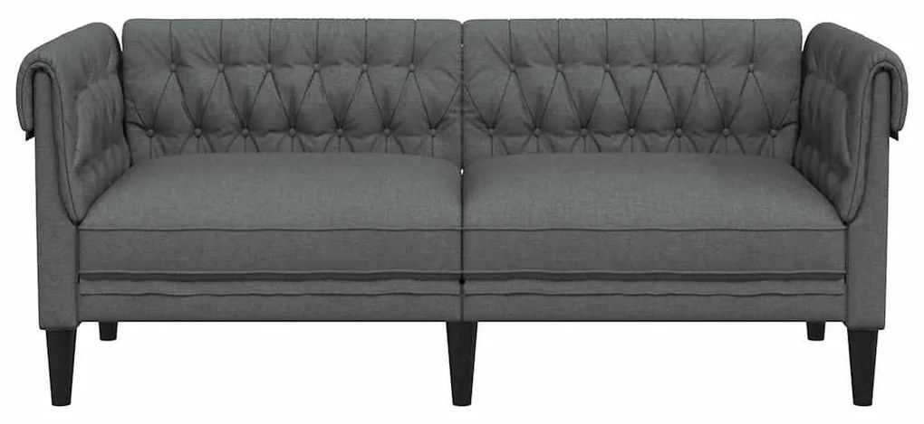 vidaXL Καναπές Chesterfield Σκούρο γκρι 182.5 x 74.5 x 74.5 εκατοστά