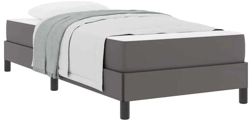 vidaXL Κρεβάτι Άλλο Γκρι 80 x 200 cm Τεχνητό δέρμα