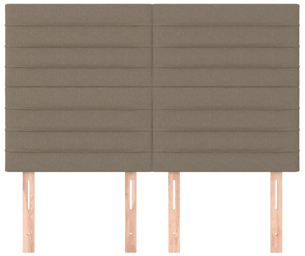 vidaXL Κεφαλάρια Κρεβατιού 4 τεμ. Taupe 72x5x78/88 εκ. Υφασμάτινα