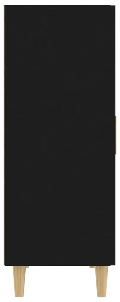 Ντουλάπι Μαύρο 70 x 34 x 90 εκ. από Επεξεργασμένο Ξύλο - Μαύρο