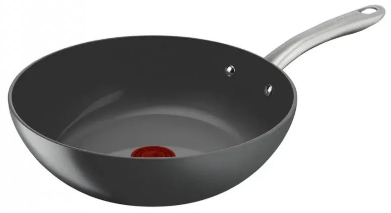 Τηγάνι Wok Tefal C4241943 Renew+, 28 cm, Κεραμική επίστρωση, Thermo-Signal, Thermo-Fusion, Thermo-Spot, Induction, Γκρι