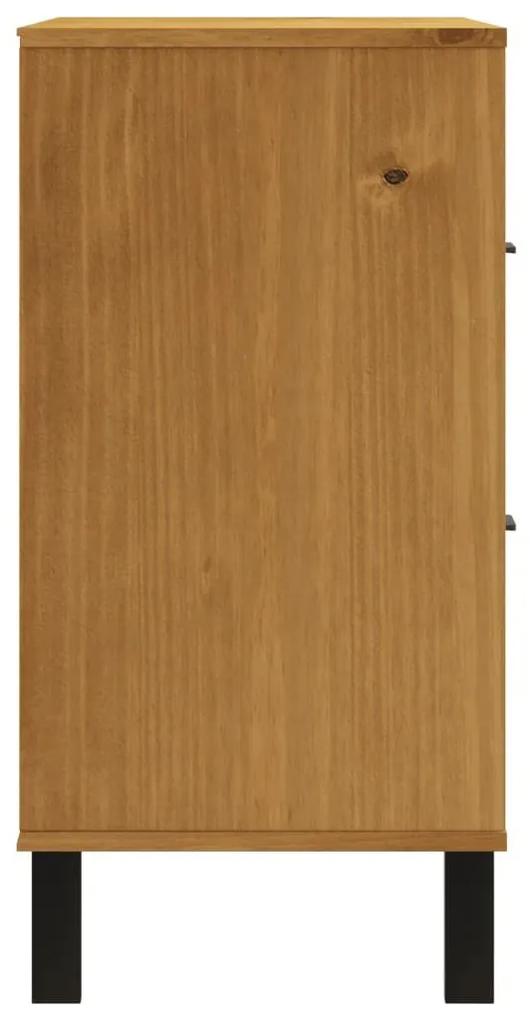 Συρταριέρα FLAM 80 x 40 x 80 εκ. από Μασίφ Ξύλο Πεύκου - Καφέ