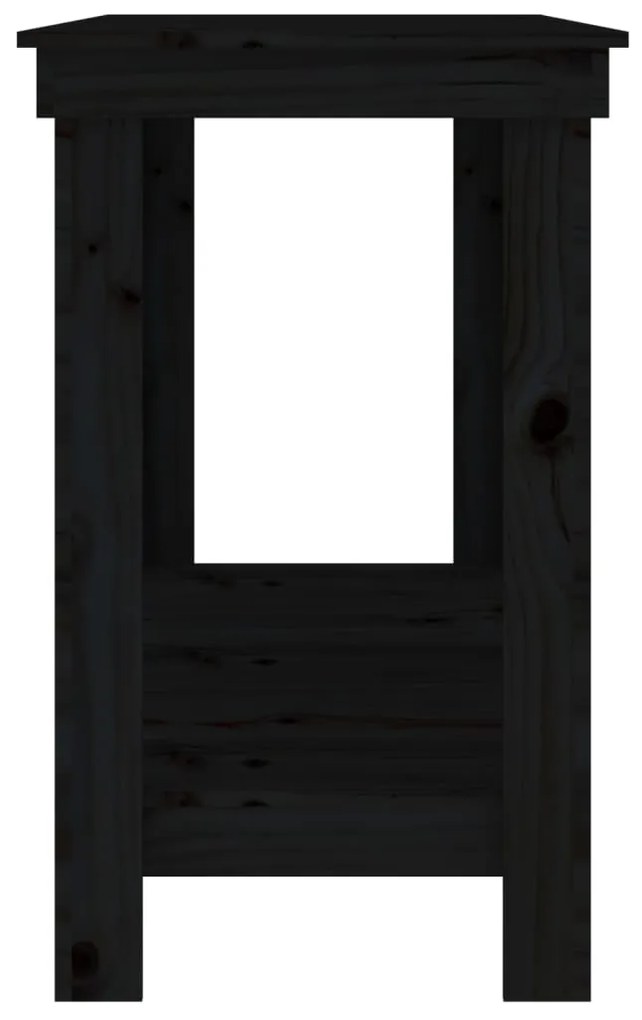 vidaXL Πάγκος Εργασίας Μαύρος 180x50x80 εκ. από Μασίφ Ξύλο Πεύκου