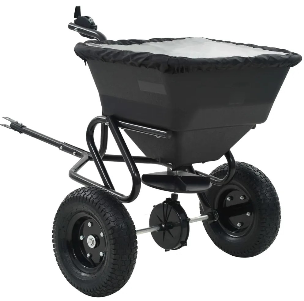 vidaXL Διανομέας Αλατιού Ελκόμενος 45 L 125x74x79 εκ. από PVC/Ατσάλι