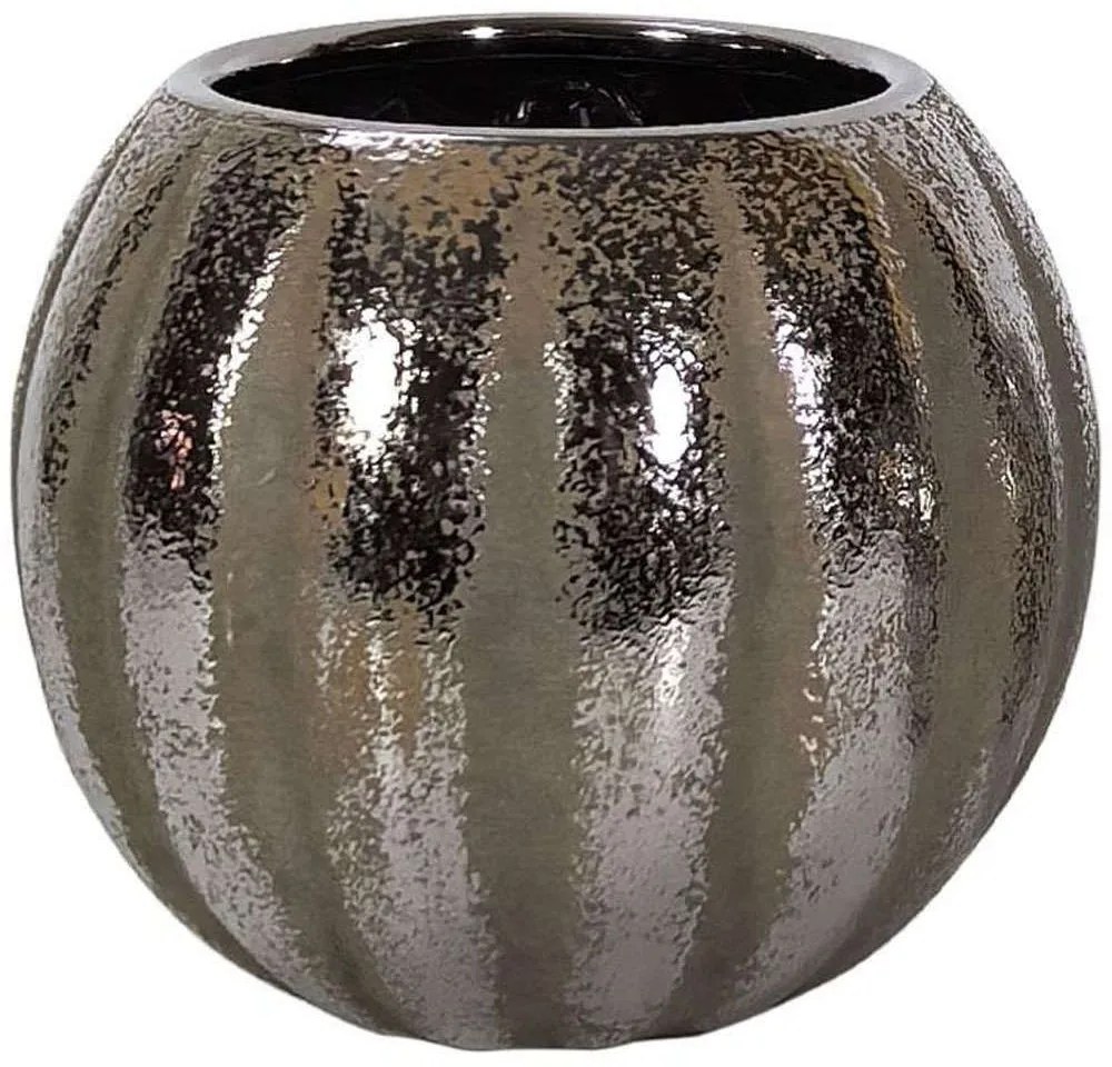 Βάζο Κεραμικό 0024-124-159 18x16cm Silver-Sand Ceramic