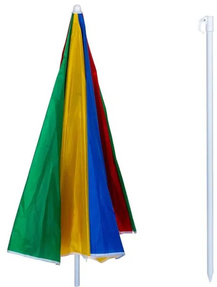 Ομπρέλα παραλίας Muhler U5037 651449, 180x180 cm, Χωρίς βάση, Βραχίονας σπασίματος, 8 πλευρές, Ποικιλία