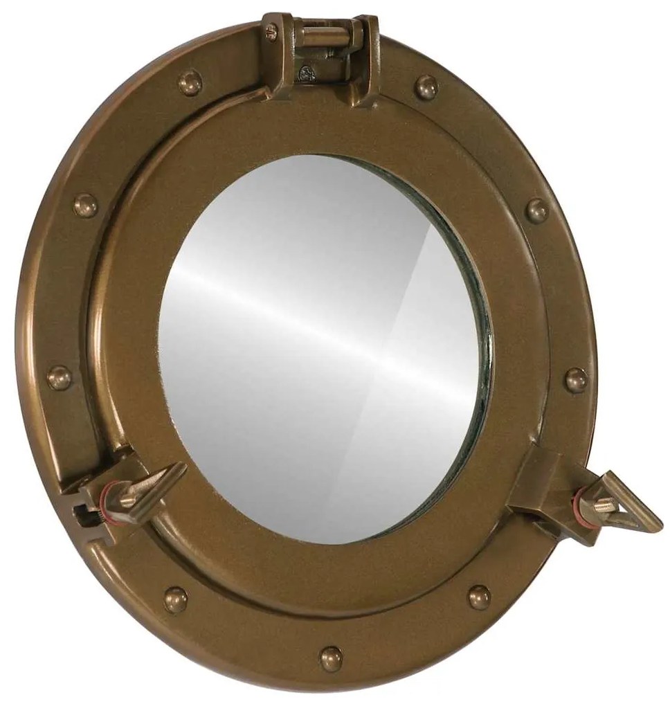 Καθρέφτης Φινιστρίνι Τοίχου Ø30 εκ. από Αλουμίνιο και Γυαλί