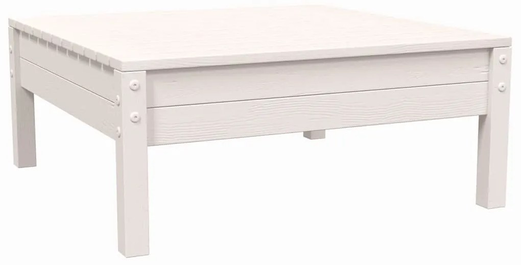 vidaXL Σαλόνι Κήπου Σετ 3 τεμ Λευκό από Μασίφ Ξύλο Πεύκου με Μαξιλάρια