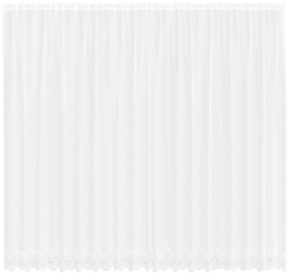 vidaXL Κουρτίνες με κουρτίνες Λευκό 500x100cm Πολυεστέρας