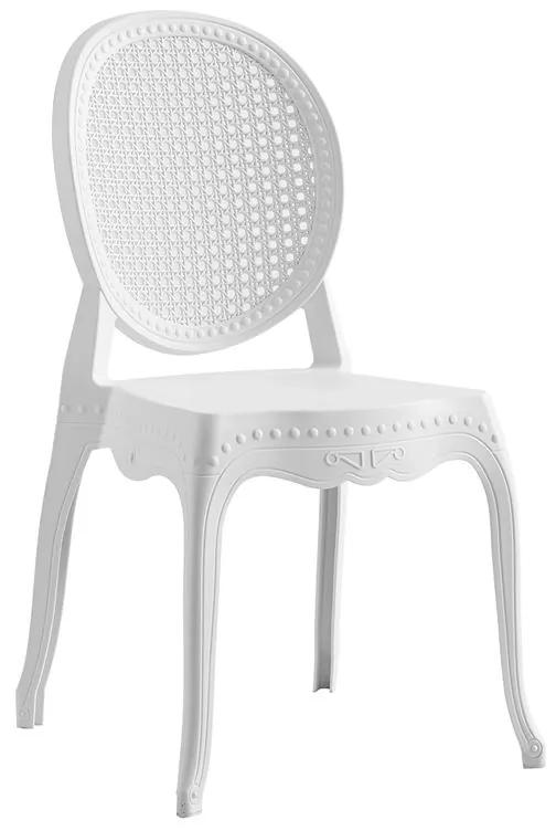 DYNASTY Καρέκλα Εστίασης - Catering Στοιβαζόμενη PP Άσπρο  48x52x88cm [-Άσπρο-] [-PP - PC - ABS-] Ε3808,1