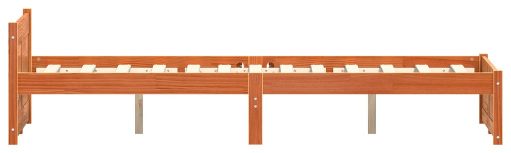 vidaXL Σκελετός Κρεβατιού Καφέ κεριού 120 x 190 cm Μασίφ ξύλο πεύκου