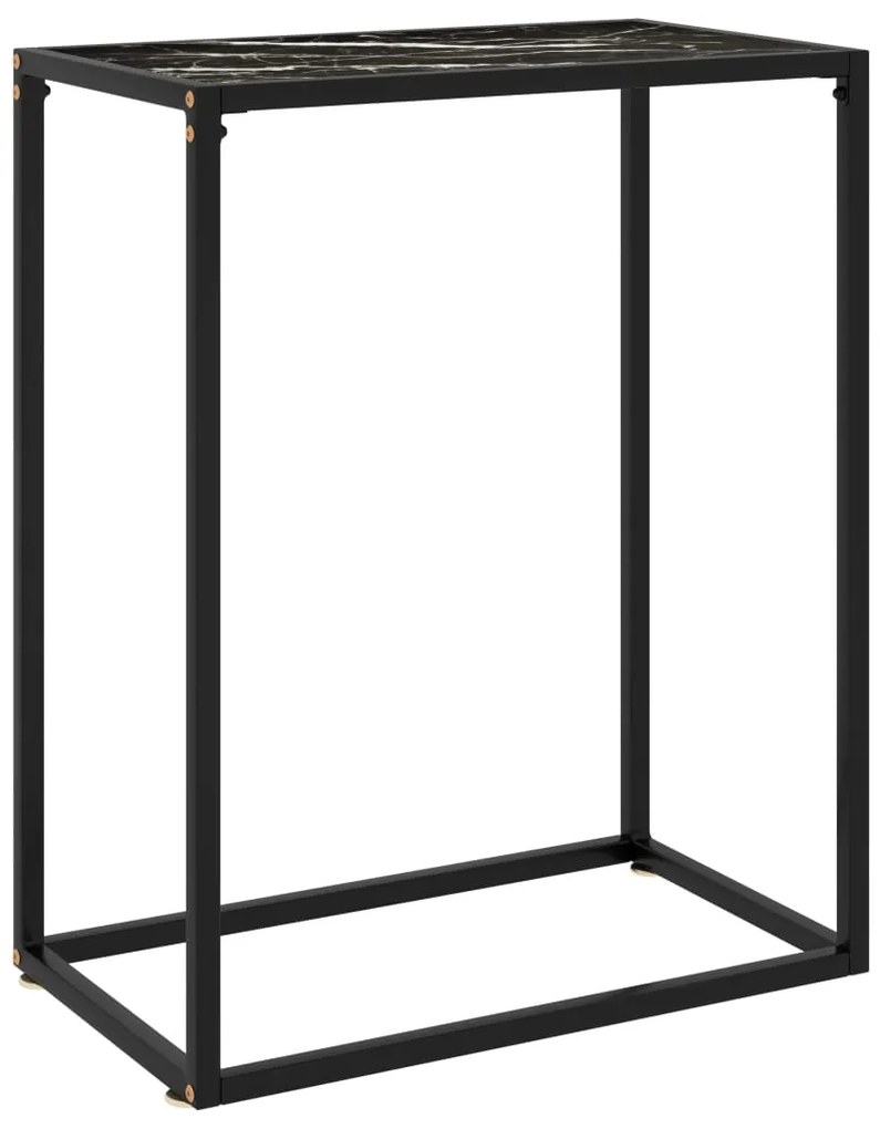 vidaXL Τραπέζι Κονσόλα Μαύρο 60 x 35 x 75 εκ. από Ψημένο Γυαλί