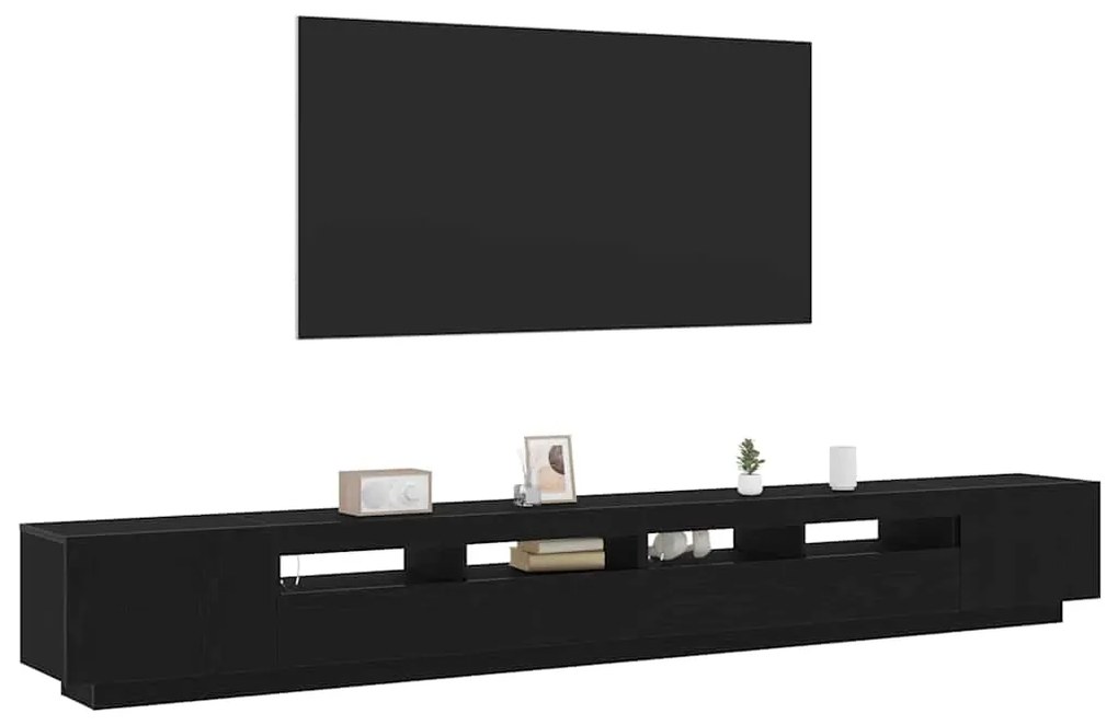 vidaXL Ντουλάπι TV 3 pcs Μαύρο 300 x 35 x 40 εκ Επεξεργασμένο ξύλο