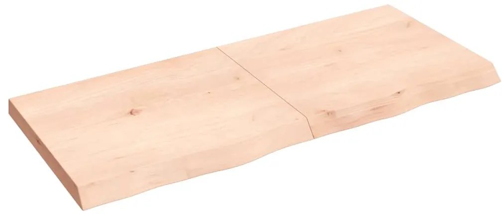 vidaXL Ράφι Τοίχου 140x60x(2-6) εκ. από Ακατέργαστο Μασίφ Ξύλο Δρυός
