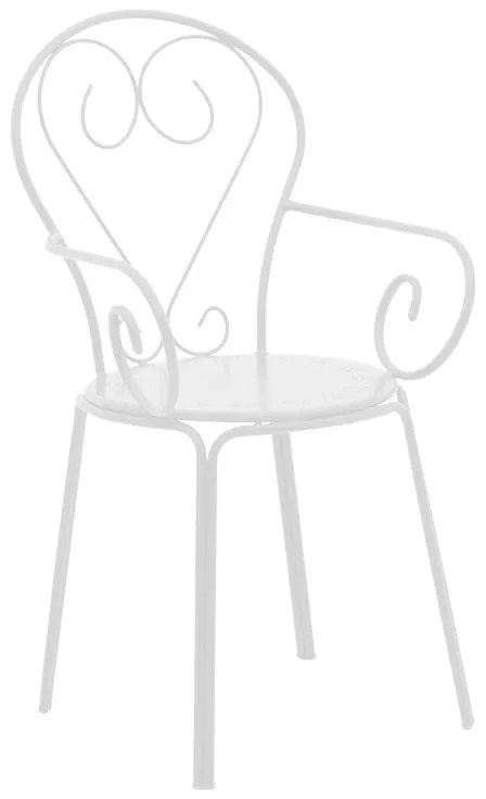 Σετ Κήπου Τραπεζαρία Monasty - Vergo 3 τεμ Μεταλλικό Λευκό 70x70x70 εκ.