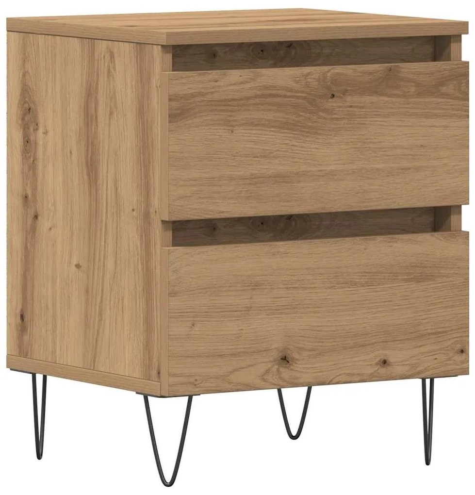 vidaXL Κομοδίνο artisan δρυς 40 x 35 x 50 εκ. Επεξεργασμένο ξύλο
