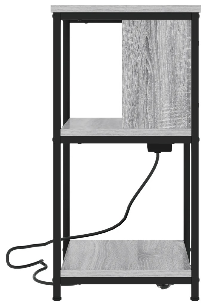 vidaXL Κομοδίνο Γκρι sonoma 38 x 31 x 61 εκ Επεξεργασμένο ξύλο