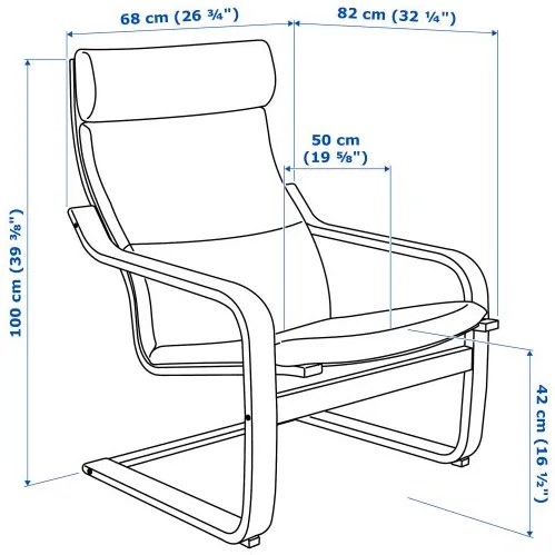 POÄNG πολυθρόνα 093.884.74