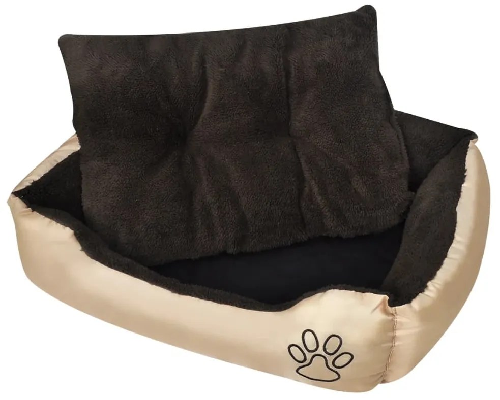 vidaXL Κρεβάτι Σκύλου Ζεστό με Επενδυμένο Μαξιλάρι L