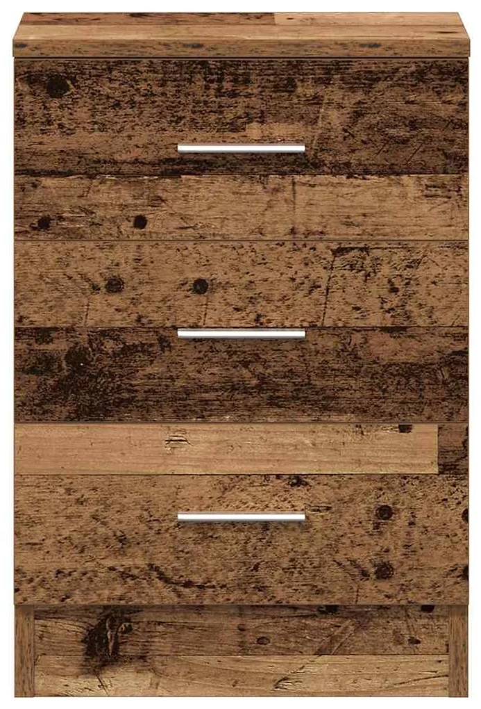 Κομοδίνα 2 τεμάχια Παλιό ξύλο 38x35x55 εκ Κατασκευασμένο ξύλο 861125