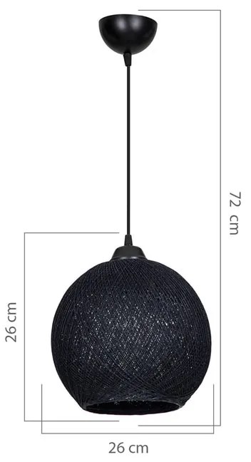 Φωτιστικό οροφής μονόφωτο Leshia pakoworld Ε27 γκρι Φ26x26εκ (1 τεμάχια)
