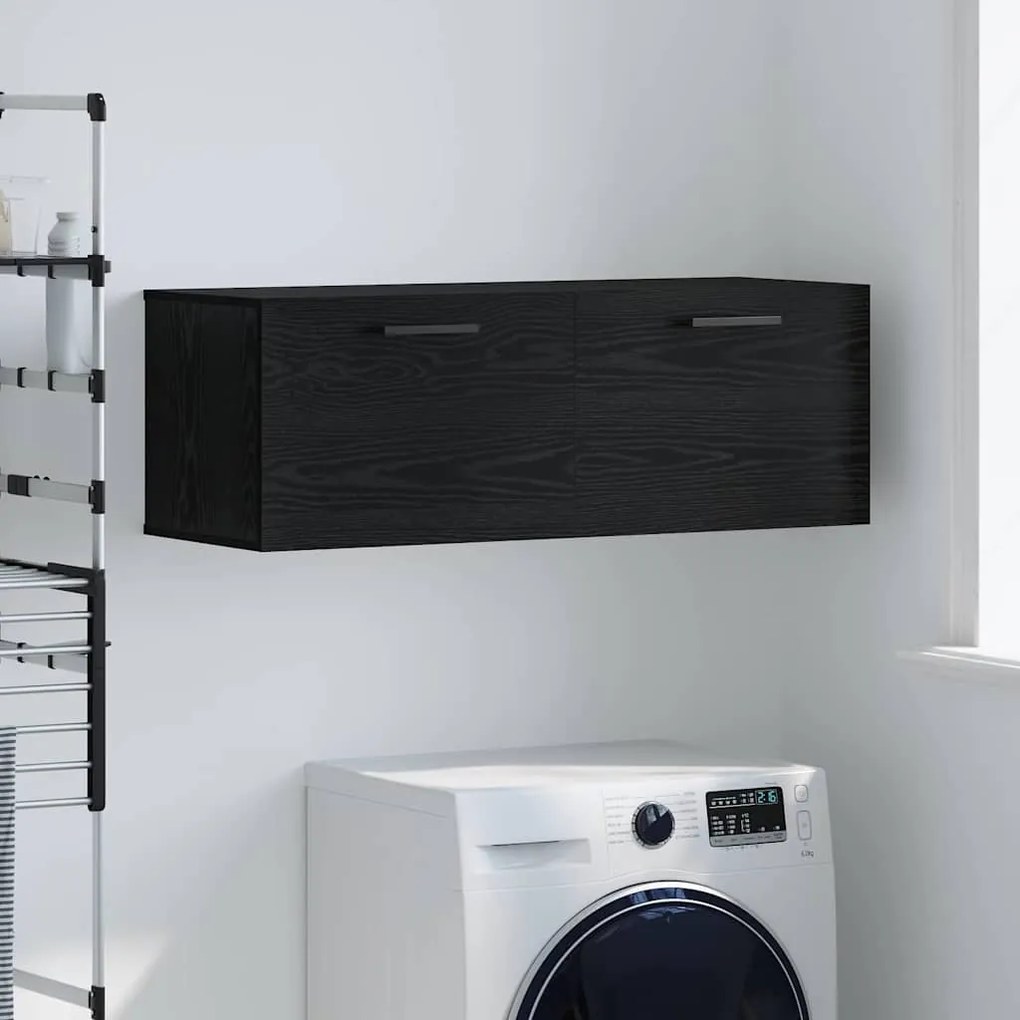 vidaXL Ντουλάπα Τοίχου Επιτοίχιο Μαύρη δρυς 100 x 36.5 x 35 cm