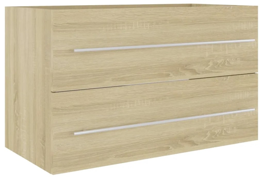 vidaXL Ντουλάπι Νιπτήρα Sonoma Δρυς 80 x 38,5 x 48 εκ. από Μοριοσανίδα