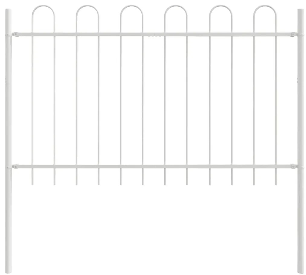 vidaXL Φράχτης Κήπου Λευκό 3.4 x 1 μ Ατσάλι με Επικάλυψη Πούδρας