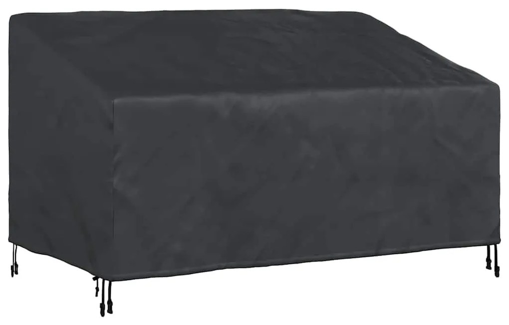 vidaXL Κάλυμμα Παγκάκι Κήπου Μαύρο 160 x 100 x 61 / 89 εκ Ύφασμα 600D