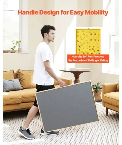 VEVOR 1500 Piece Puzzle Board with Drawer Cover Portable Wooden Jigsaw 86x63cm