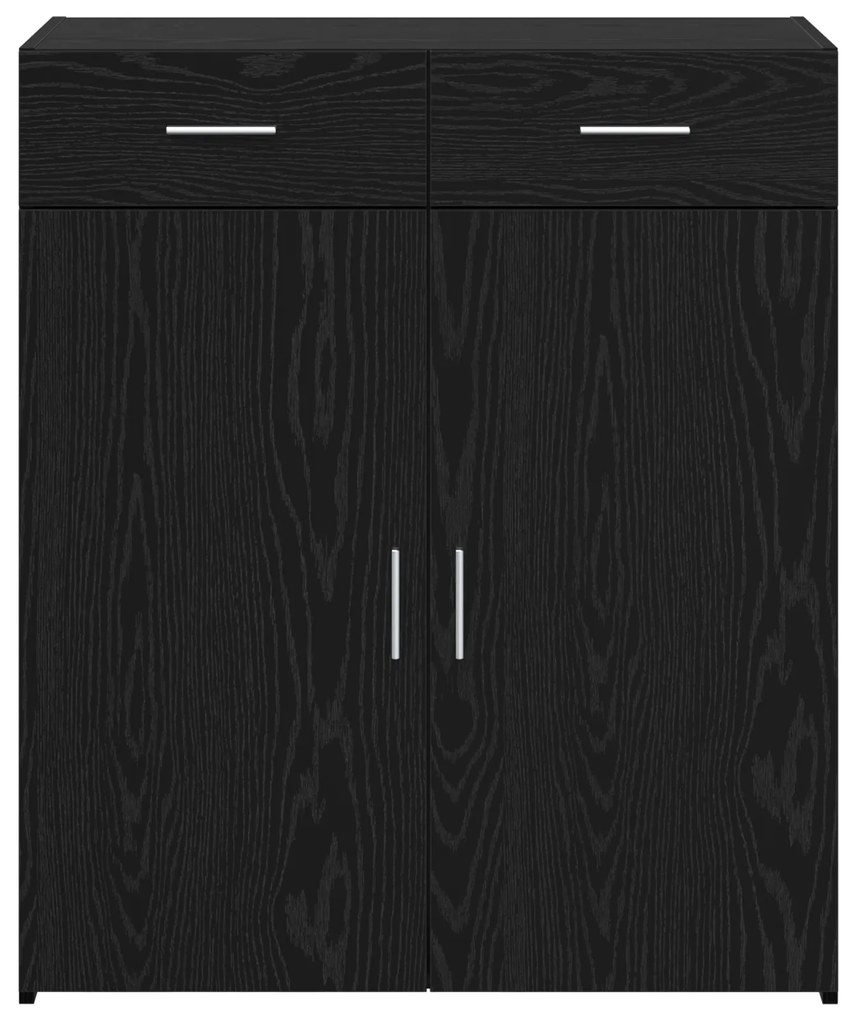 vidaXL ντουλάπα αποθήκευσης Μαύρης Δρυς 80x42.5x93.5 εκ Επεξεργασμένο Ξύλο