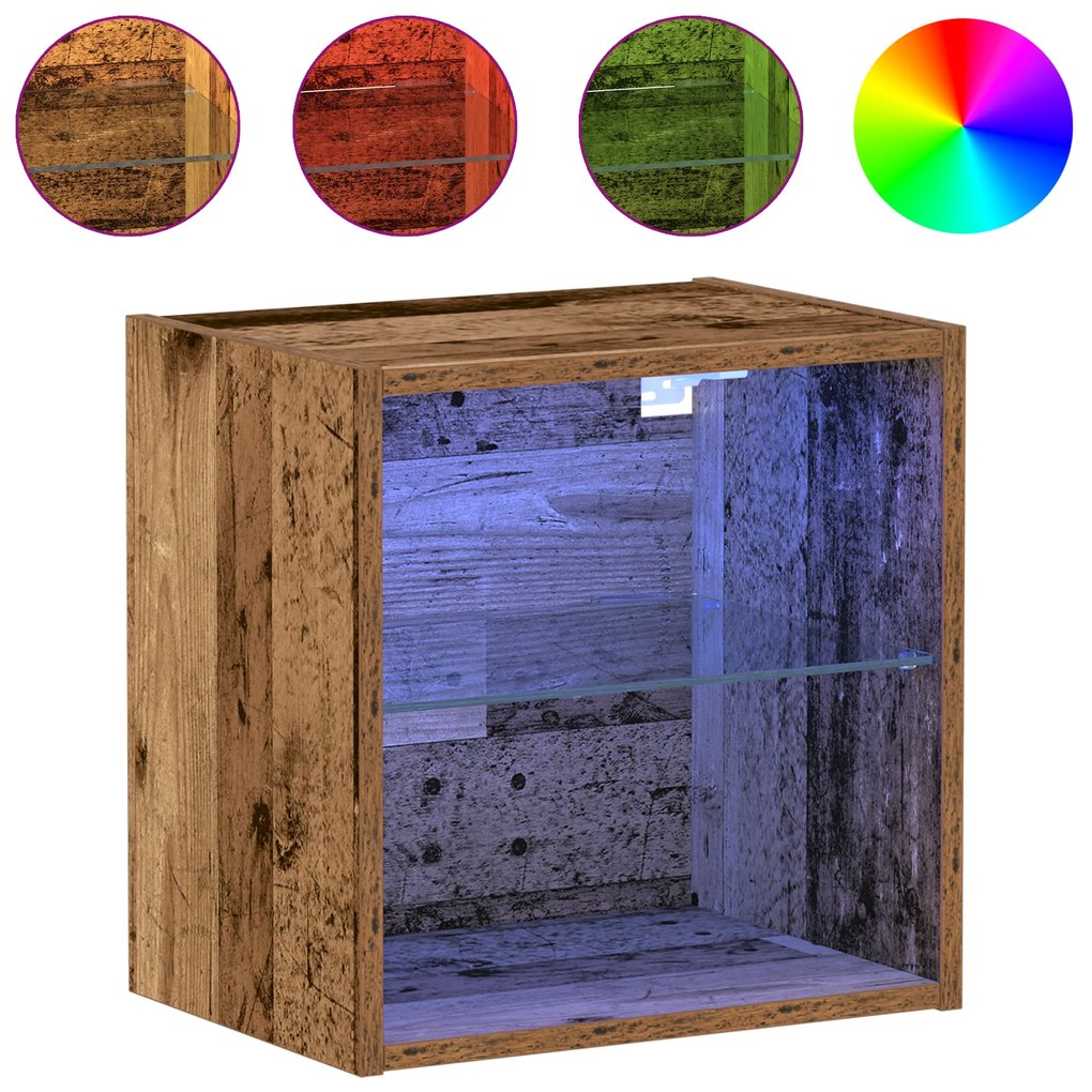vidaXL Floating Shelf από παλιό ξύλο 40x28,5x40 εκ. Κατασκευασμένο από MDF