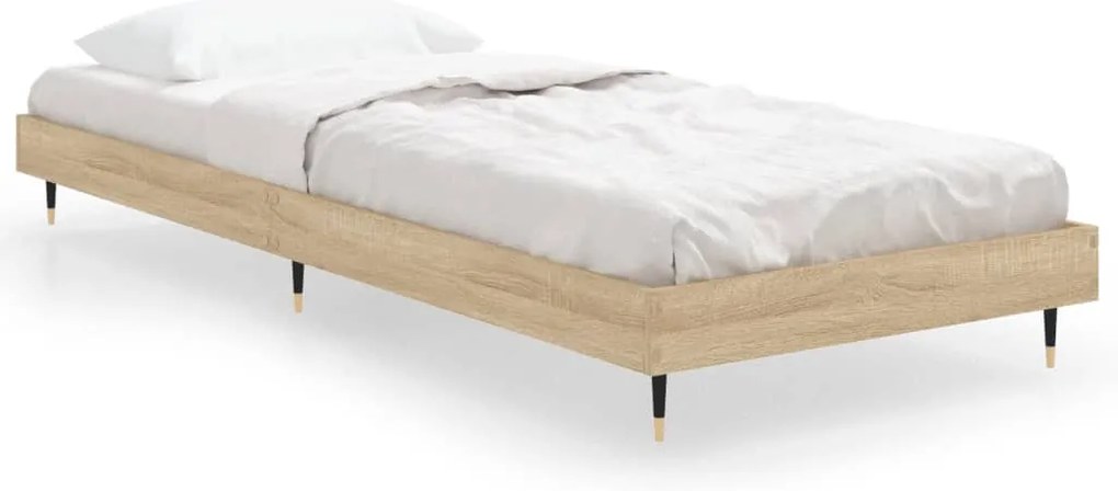 vidaXL Πλαίσιο Κρεβατιού Χωρ. Στρώμα Sonoma Δρυς 75x190εκ Επεξ. Ξύλο