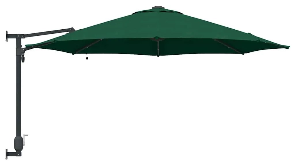 vidaXL Ομπρέλα Κήπου Πράσινο και Μαύρο 248 x 248 x 148 εκ.
